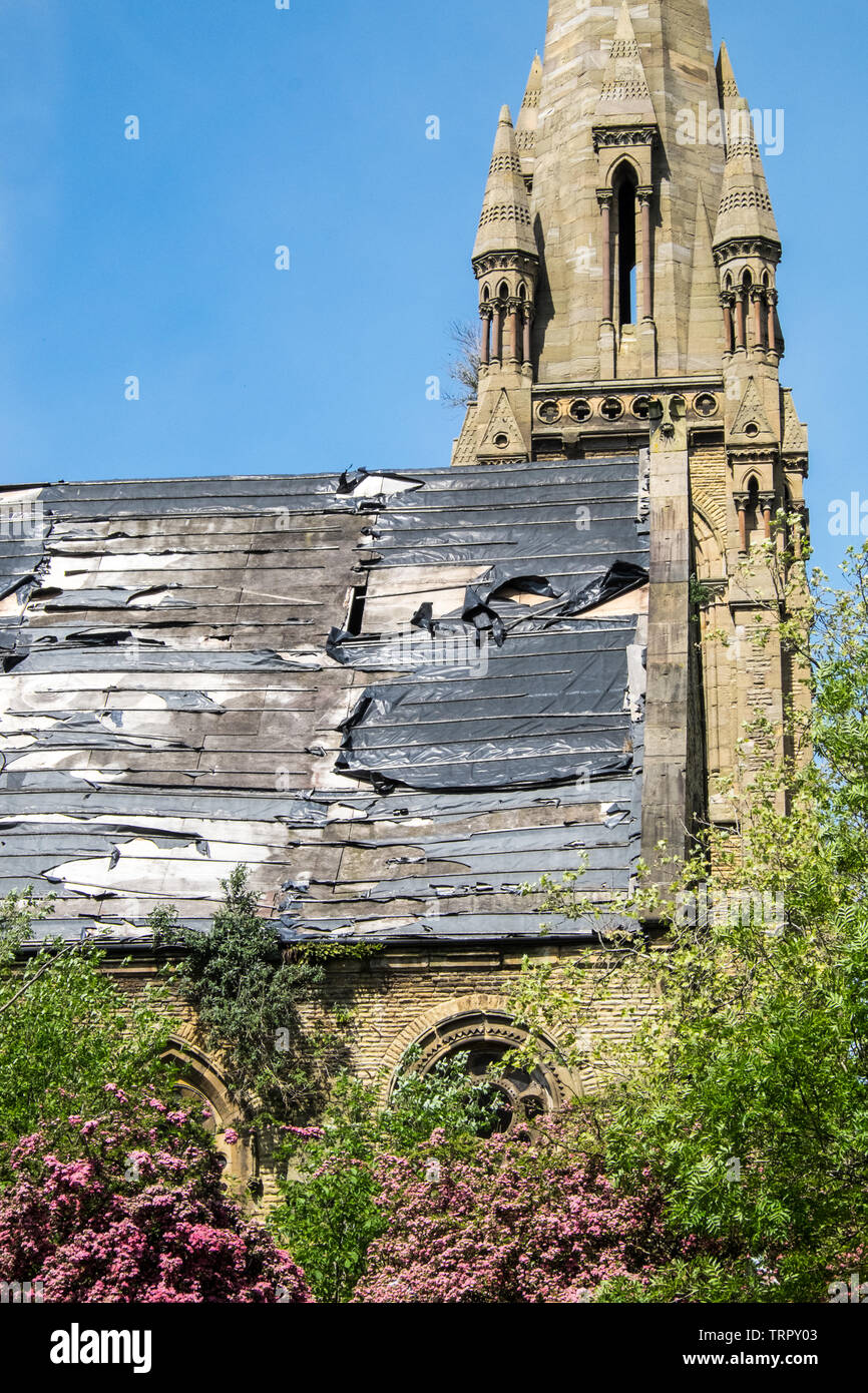 L'église,détruit,terrasse,Welsh Presbyterian Church, Princes Road, Liverpool,8,Toxteth Liverpool, Merseyside,Nord,ville,Angleterre,UK,GB,Grande-bretagne, Banque D'Images