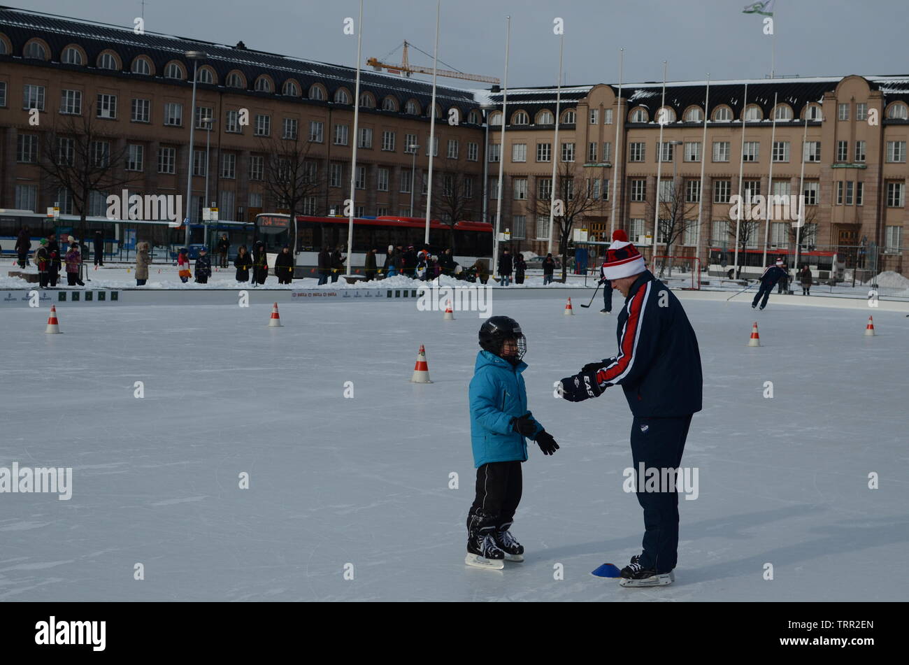 Hiver en Finlande Banque D'Images