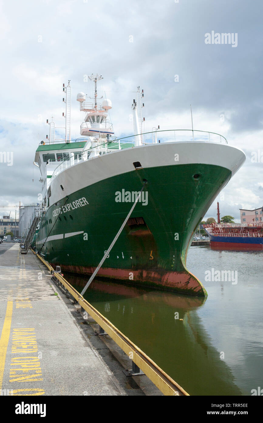 Le RV Celtic Explorer navire de recherche, Irlande Banque D'Images