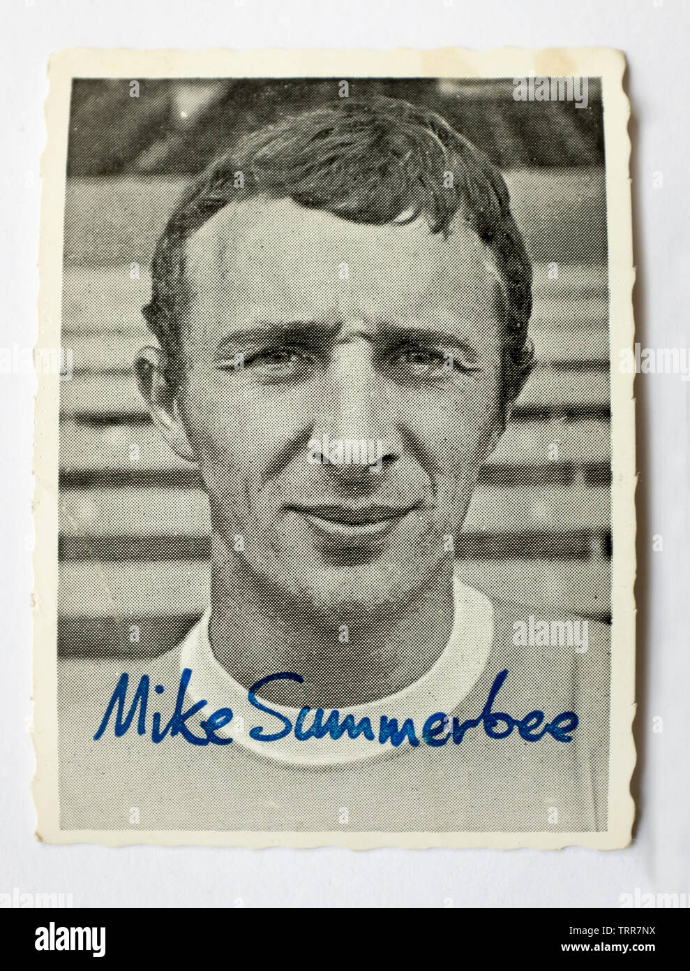 Footballeur Mike Summerbee Photo souvenir Banque D'Images