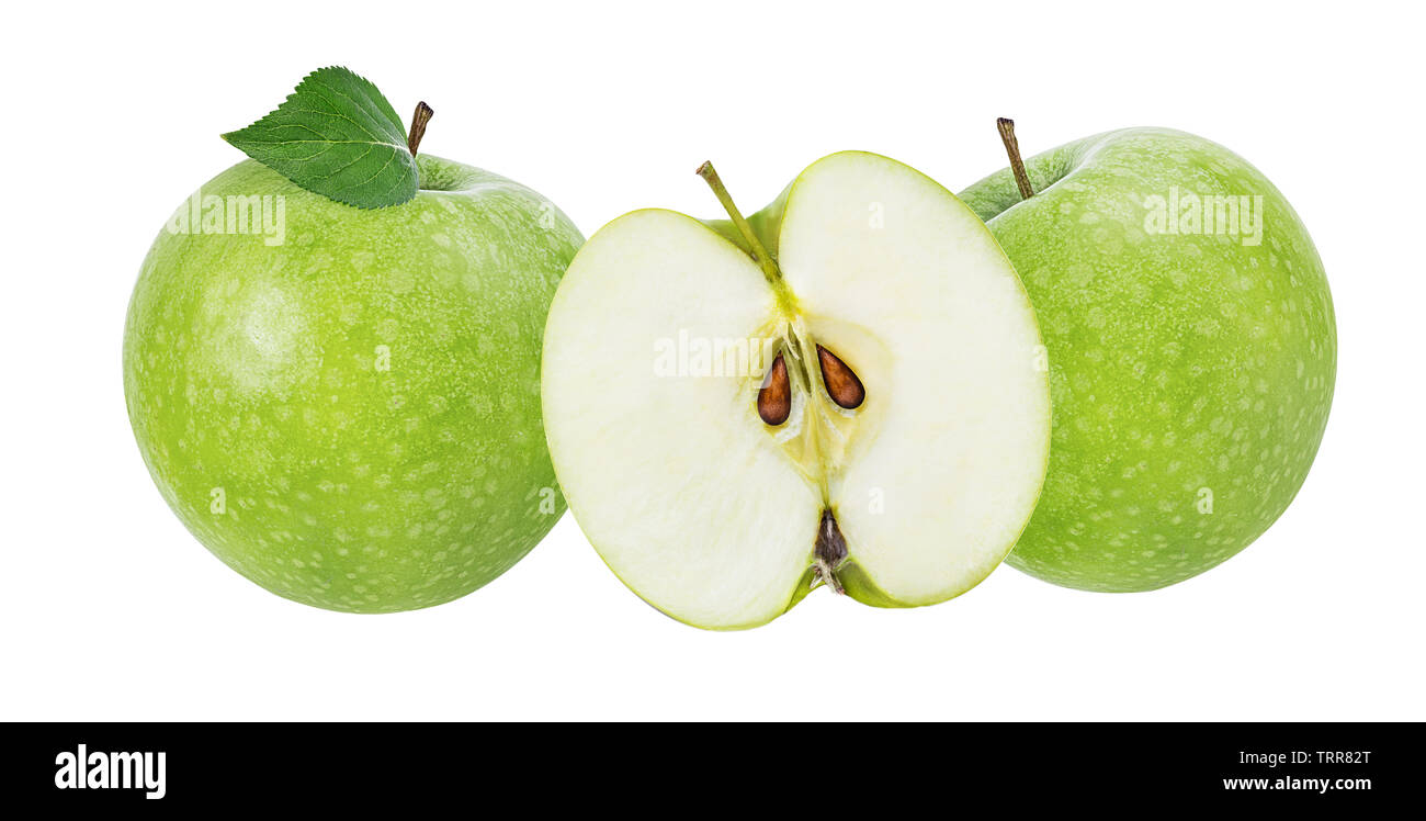 Pomme sur un fond blanc Banque D'Images