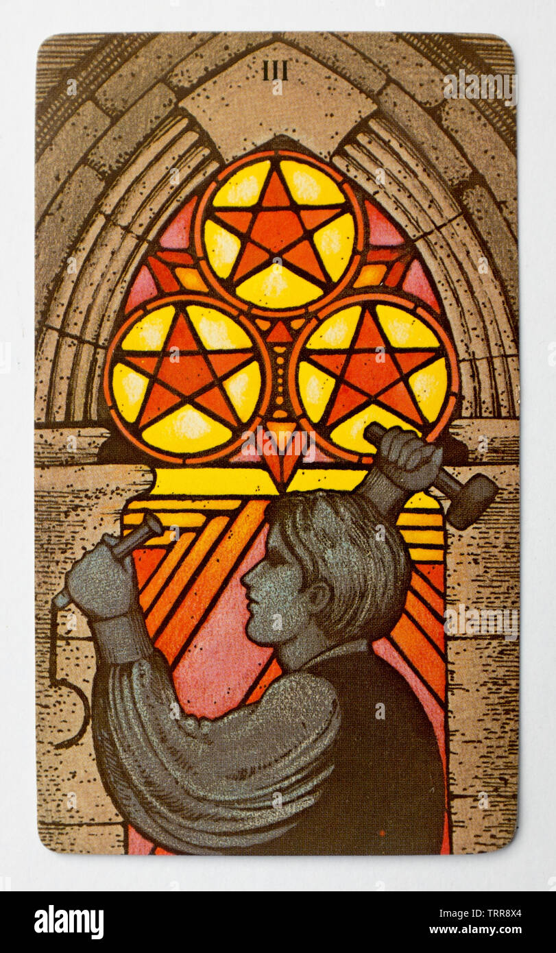 Carte de Tarot Morgan Greer Banque D'Images