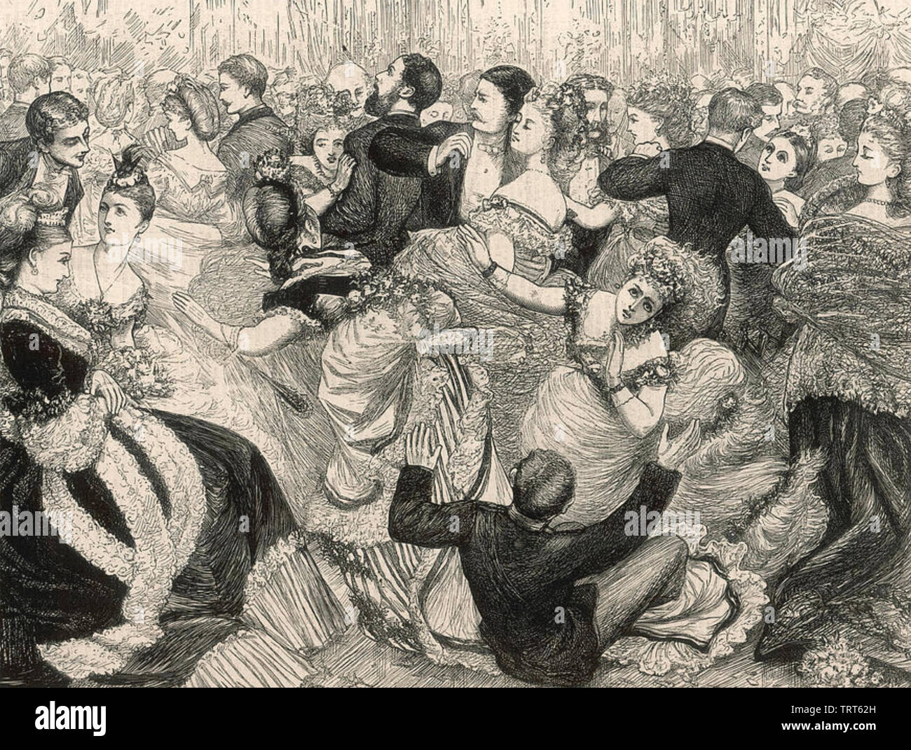 En 1872 Scène de bal Photo Stock - Alamy