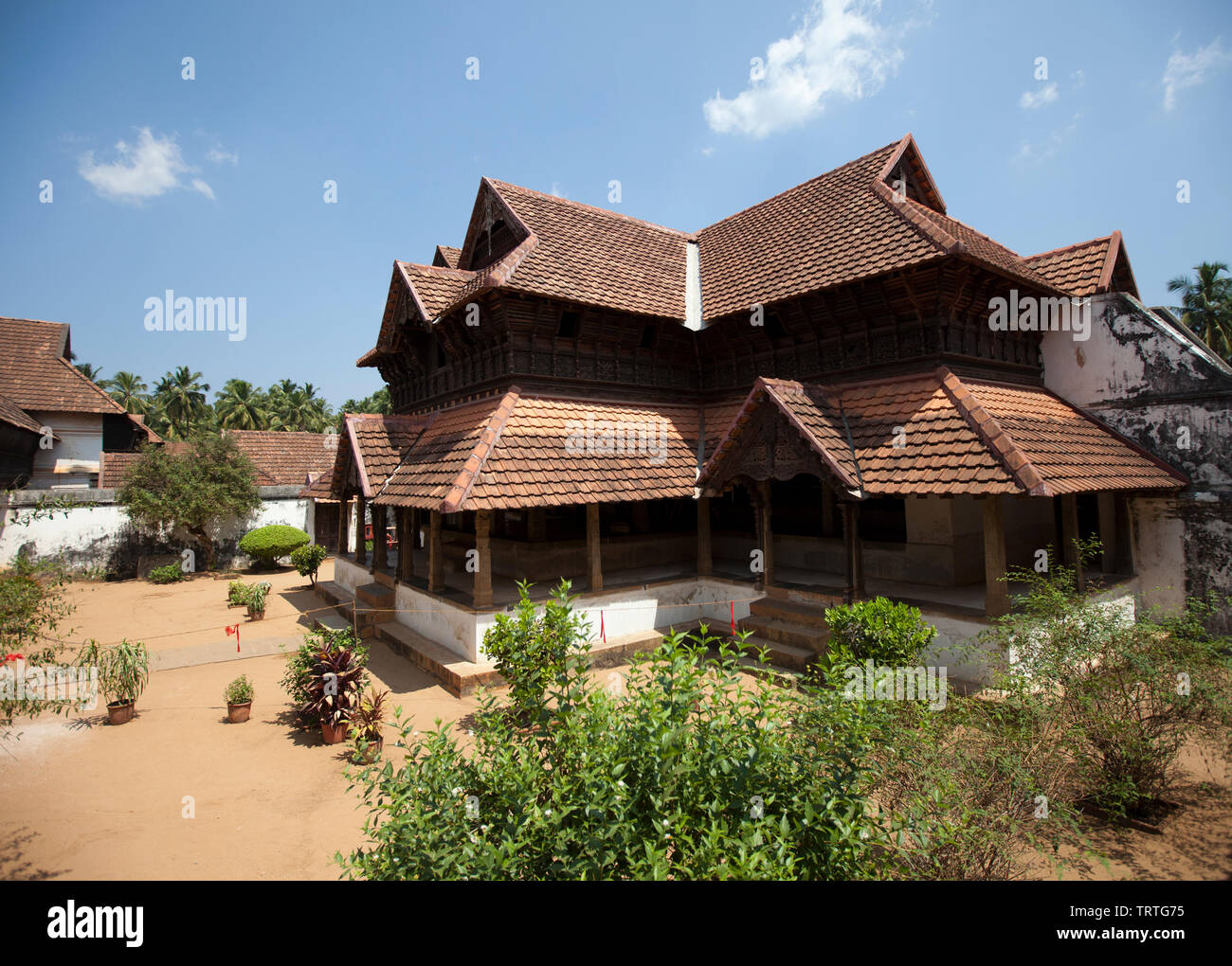 L'ancien palais en bois Padmanabhapuram du maharaja de Trivandrum, Inde Banque D'Images