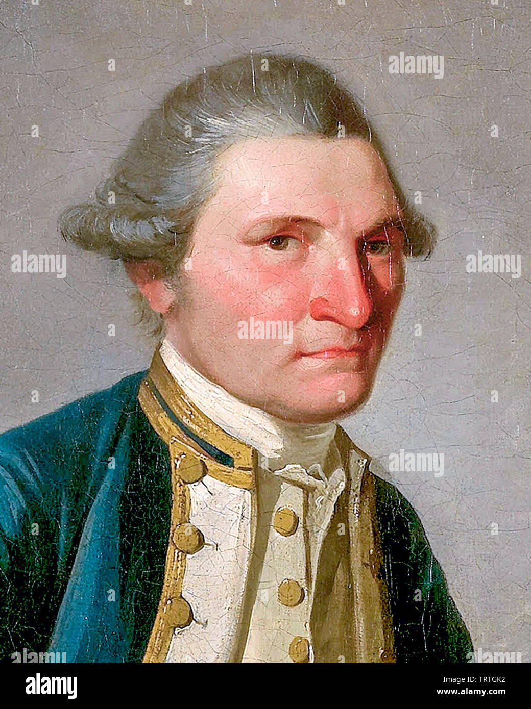 Le capitaine James Cook (17281779), portrait, vers 1780 Photo Stock