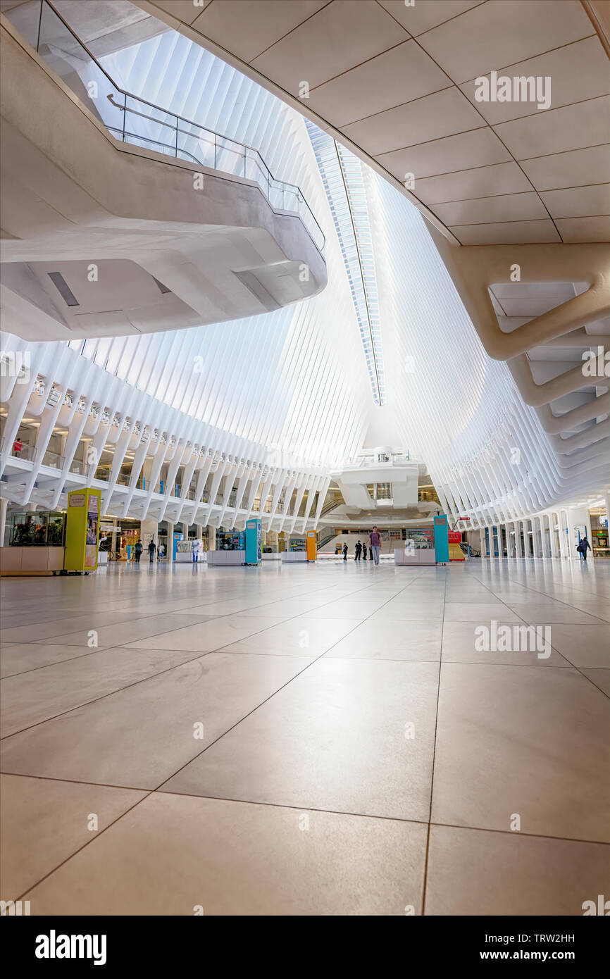 L'Oculus au World Trade Center Westfield Mall Banque D'Images