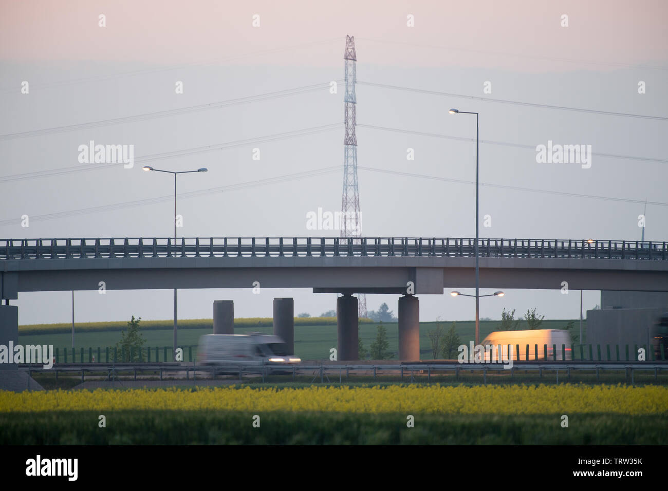 L'autoroute A2 en Pologne, Slupca. 2 mai 2019 © Wojciech Strozyk / Alamy Stock Photo Banque D'Images