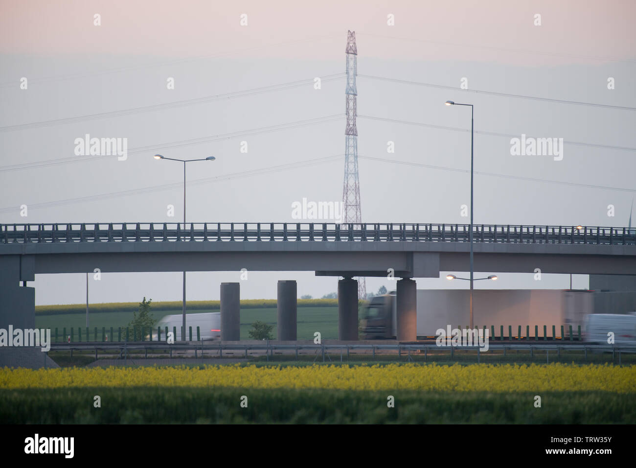 L'autoroute A2 en Pologne, Slupca. 2 mai 2019 © Wojciech Strozyk / Alamy Stock Photo Banque D'Images