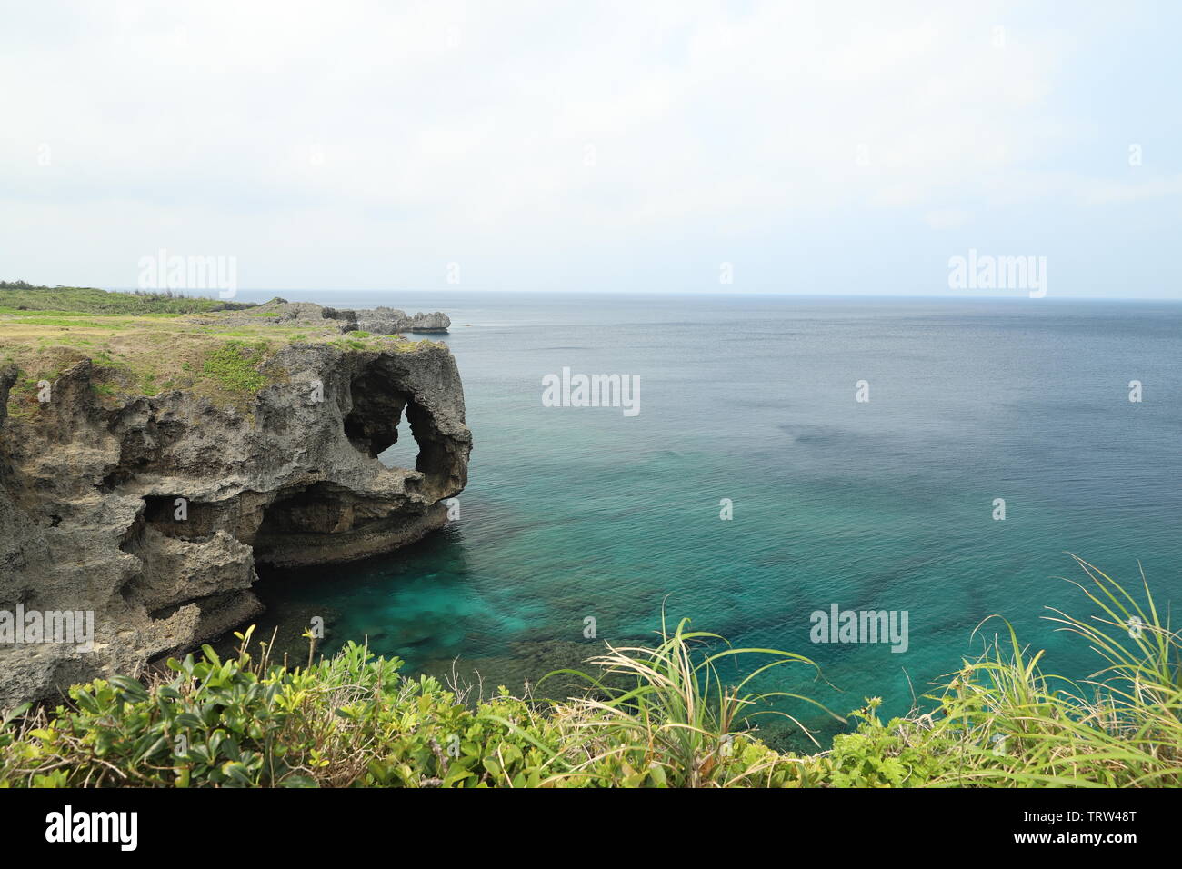 Cape Manzamo, Okinawa, Japon Banque D'Images
