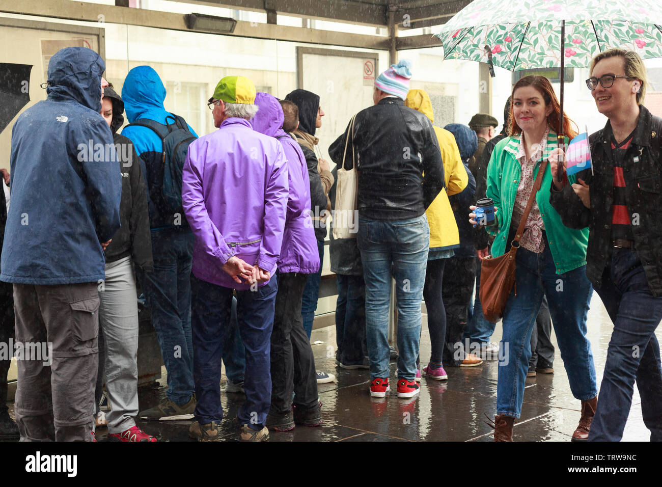Edimbourg, Ecosse. UK. 12 juin. 2019. Météo UK. Capital d'Édimbourg est pluvieux et venteux, fortes pluies devraient venir aujourd'hui et demain. Pako Mera/Alamy Live News Banque D'Images