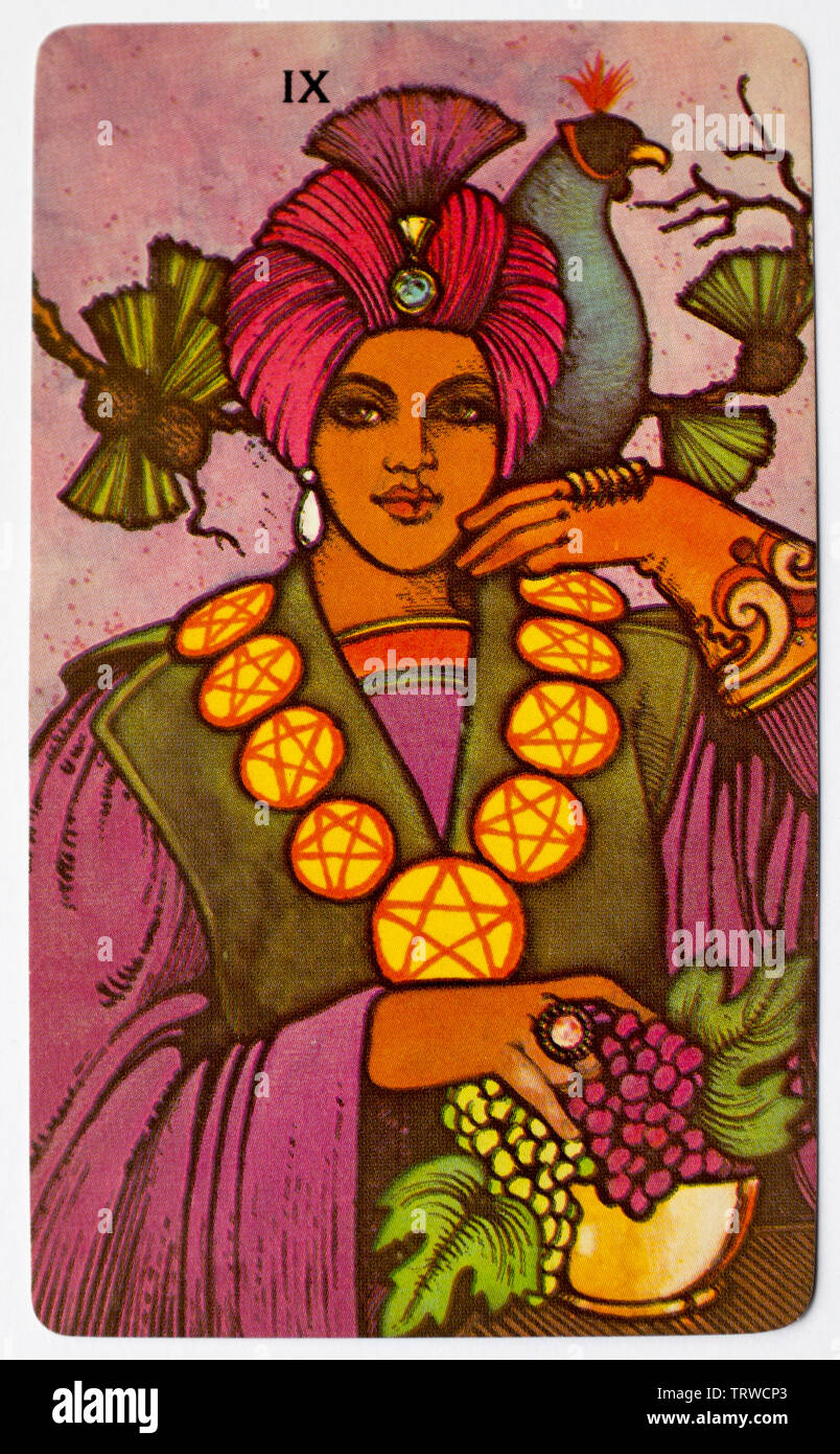 Carte de Tarot Morgan Greer Banque D'Images