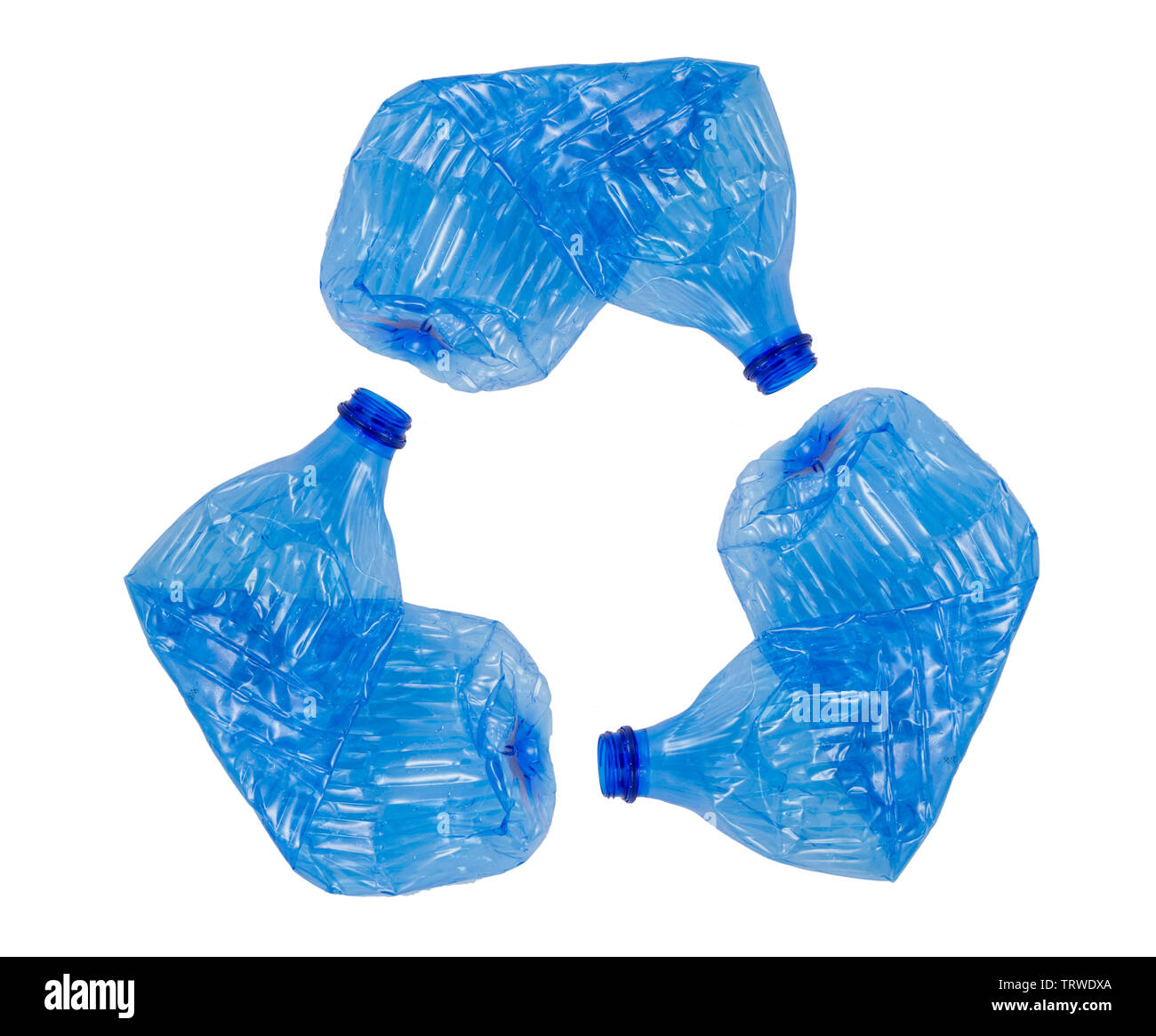 Les bouteilles en plastique dans un concept symbole de recyclage Banque D'Images