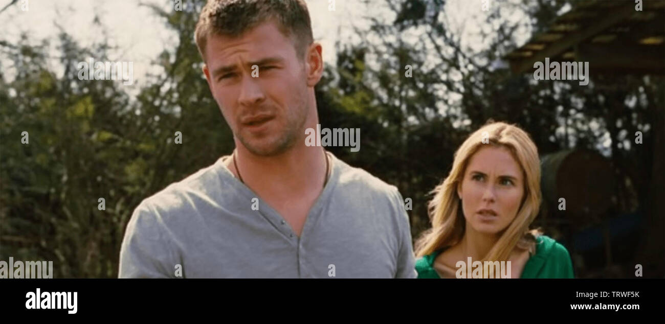 Chalet DANS LES BOIS 2011 MGM/Lionsgate film avec Chris Hemsworth et Anna Hutchinson. Banque D'Images