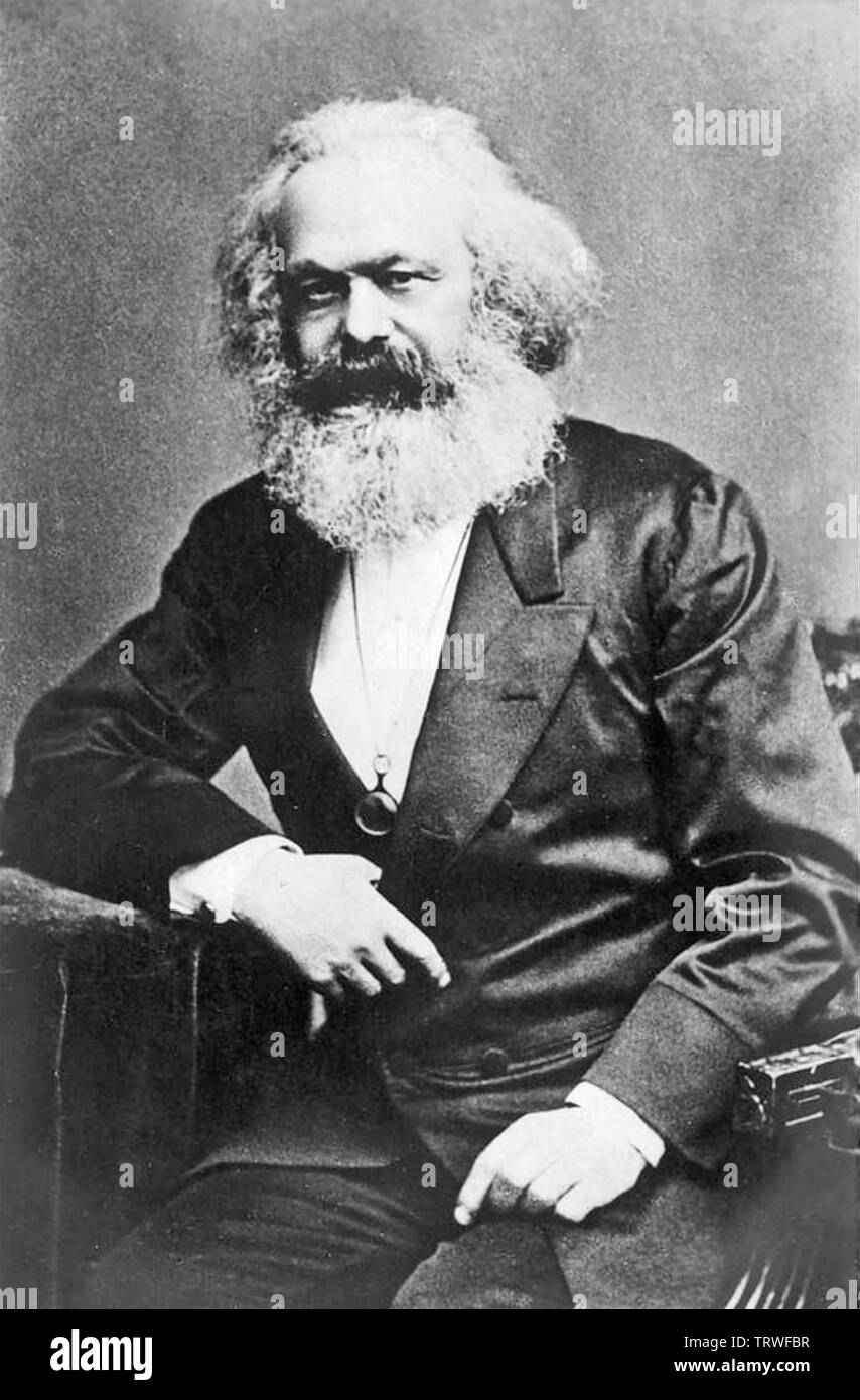 KARL MARX (1818-1883) historien allemand socialiste et révolutionnaire en 1875 Banque D'Images