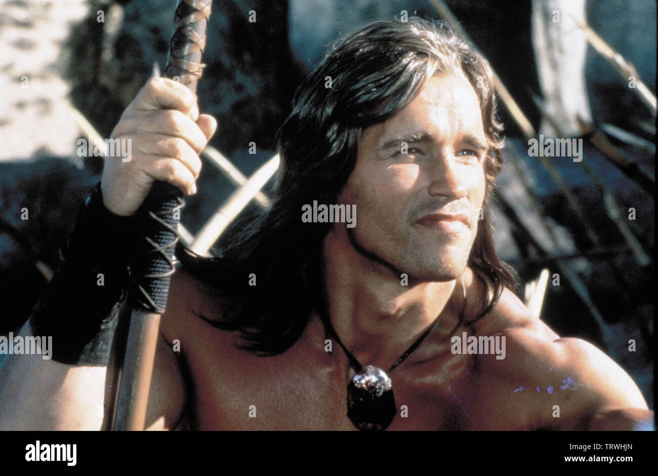 ARNOLD SCHWARZENEGGER dans CONAN LE BARBARE (1982). Copyright : Editorial uniquement. Pas de merchandising ou des couvertures de livres. C'est un document distribué au public. Les droits d'accès uniquement, aucune licence de droit d'auteur prévue. Seulement pour être reproduit dans le cadre de la promotion de ce film. Credit : DE LAURENTIS ENTERTAINMENT GROUP / Album Banque D'Images