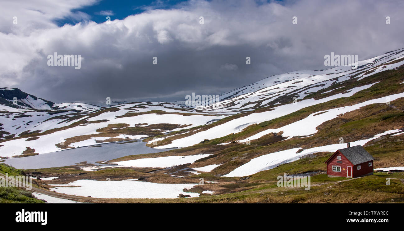 Paysage à Vikafjell entre Vik et Vinje/Voss en Norvège / Scandinavie Banque D'Images