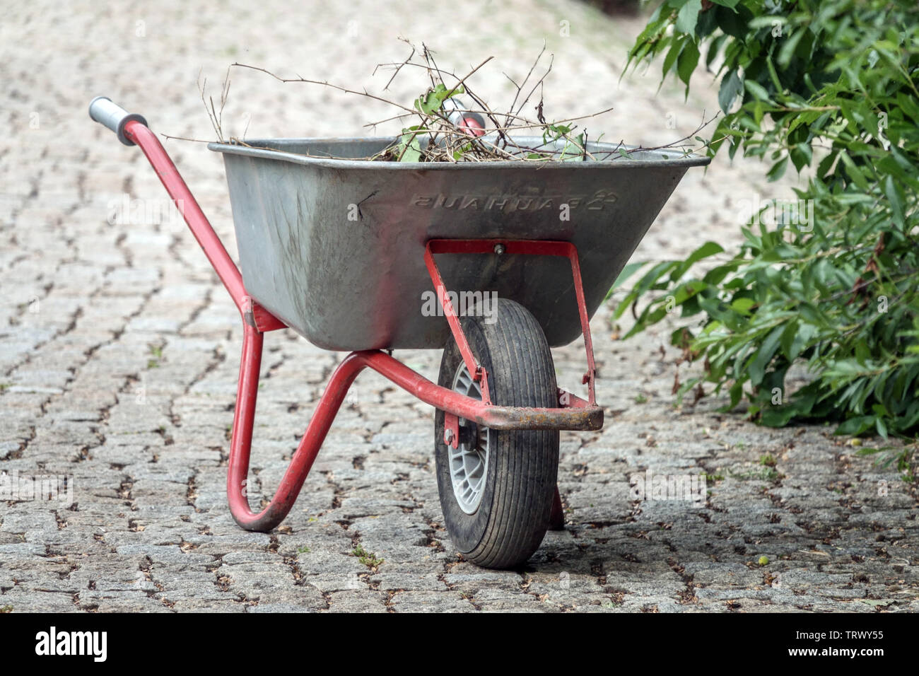 Brouette de jardin Entretien de jardin, Banque D'Images