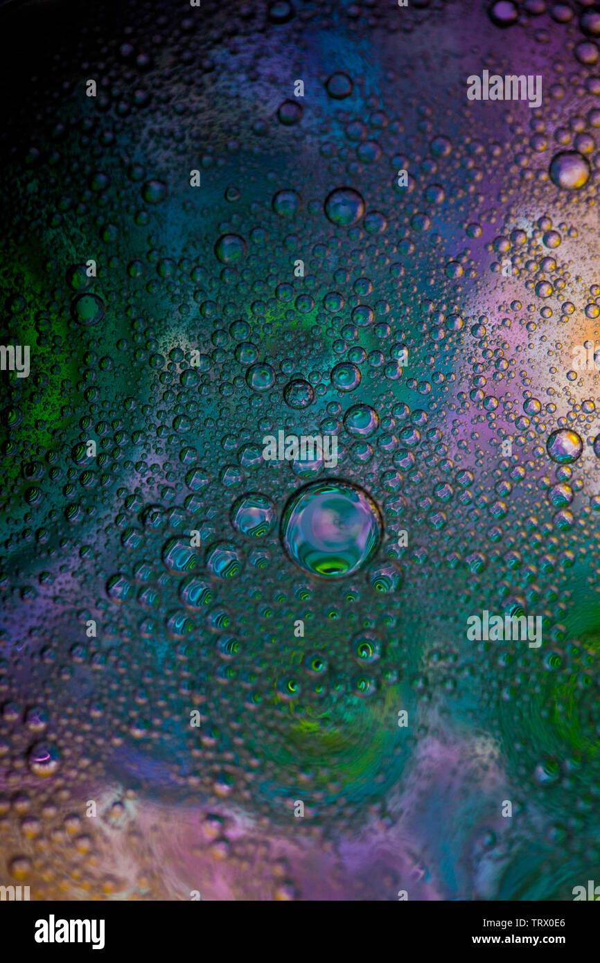 Abstract colorful bulles organique texture pattern macro Banque D'Images