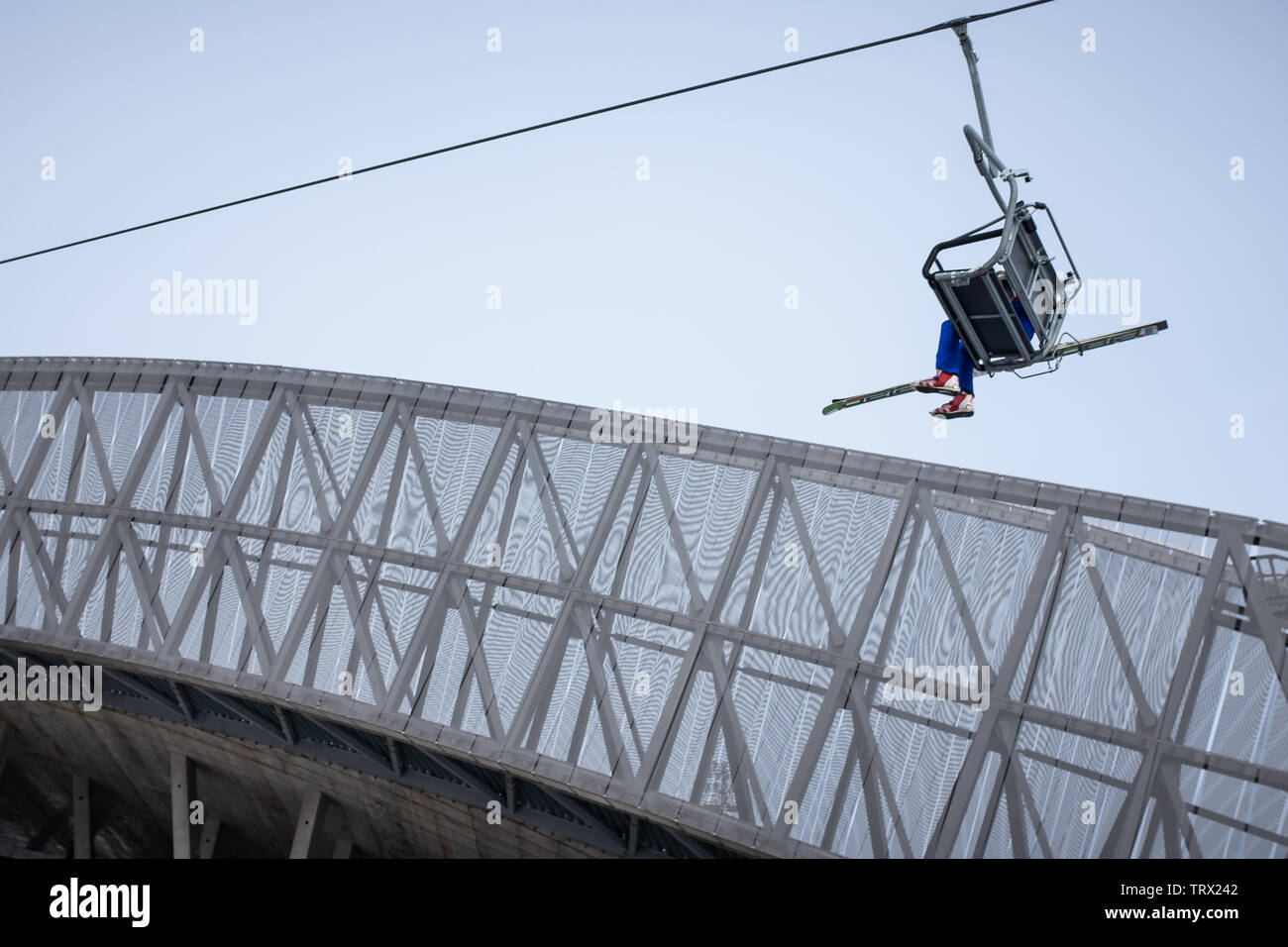 L'ascenseur Ski Holmenkollen le Banque D'Images