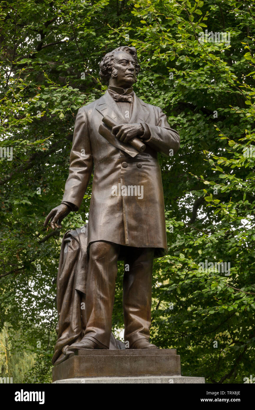 Statue de Charles Sumner Boston MA Banque D'Images Statue de Charles Sumner Boston MA Banque D'Images