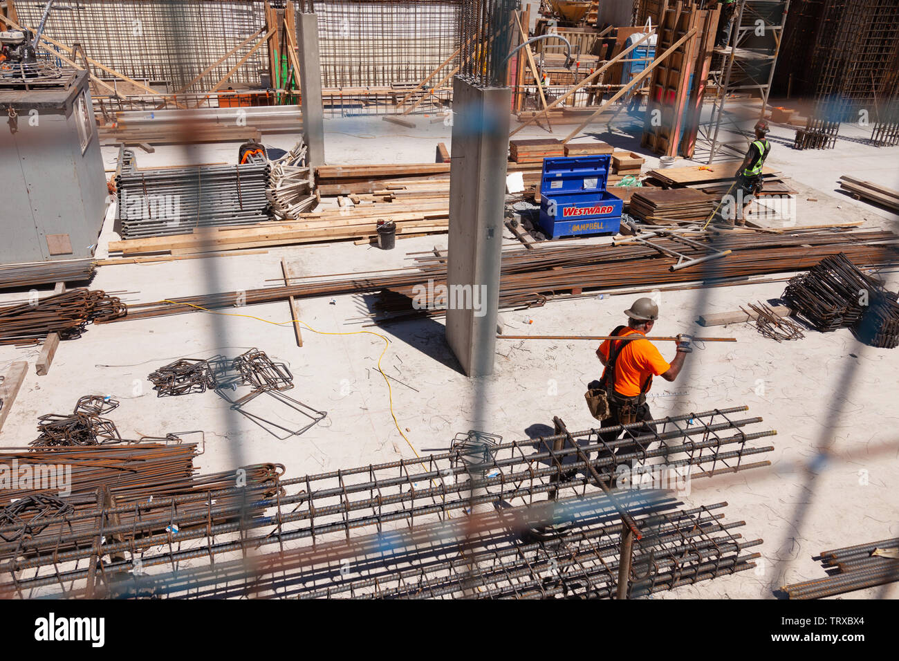 La Capital Park Residences en construction, Victoria BC Canada. Banque D'Images