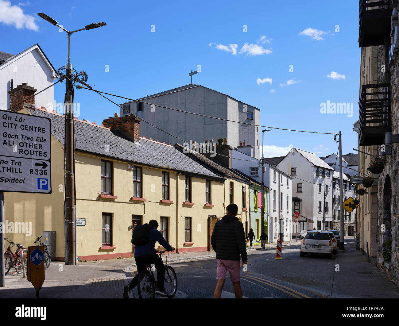 À partir de l'élévation nord. Pálás Cinéma, Galway, Irlande. Architecte : dePaor, 2017. Banque D'Images