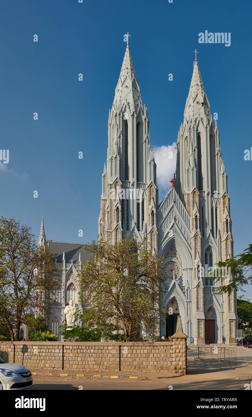 Cathédrale de Saint Joseph et saint Philomena, St Philomena's Church, Mysore, Hassan, Karnataka, Inde Banque D'Images