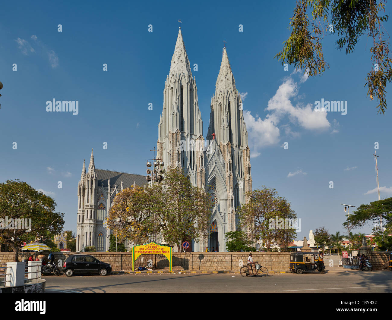 Cathédrale de Saint Joseph et saint Philomena, St Philomena's Church, Mysore, Hassan, Karnataka, Inde Banque D'Images