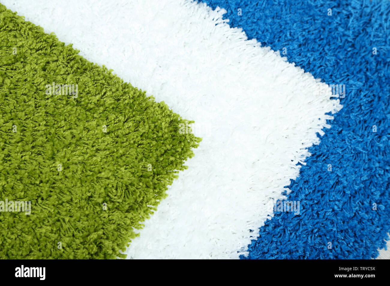 Beaucoup de tapis de différentes couleurs close-up Banque D'Images