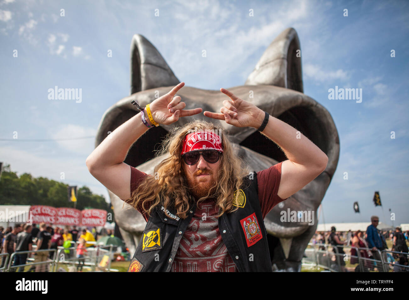 Les participants de télécharger Music Festival 2018 Banque D'Images