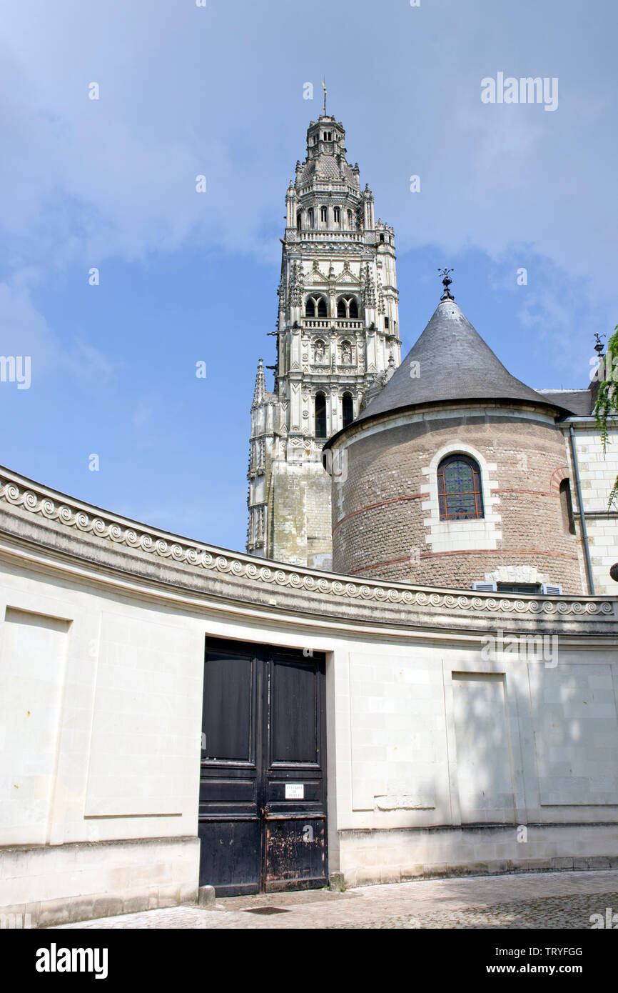 Le point de vue de l'intérieur de l'enceinte de l'art museum à Tours Banque D'Images