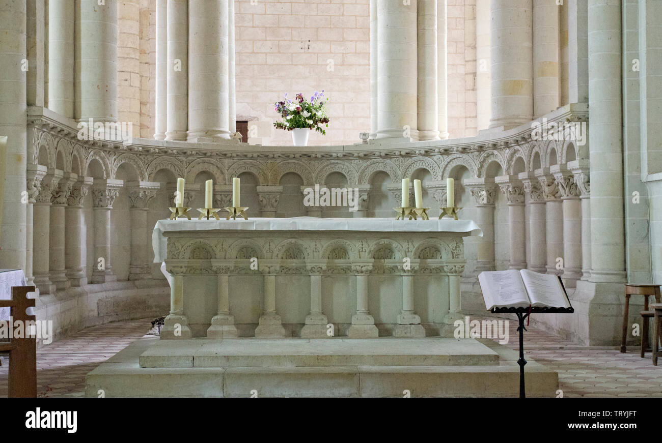 L'autel Notre Dame de Cunault Banque D'Images