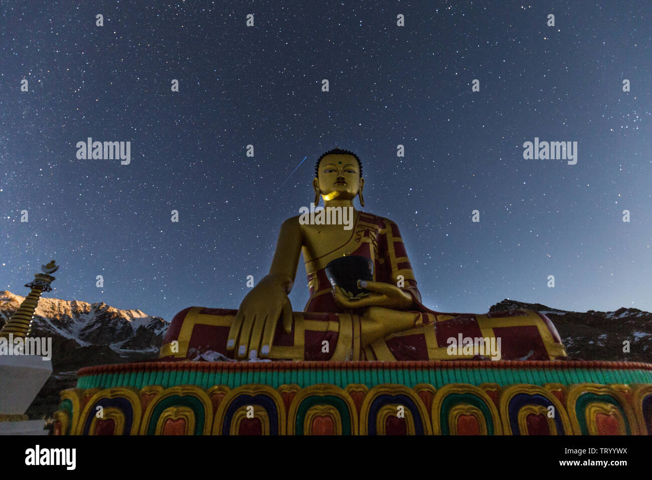 Statue de Bouddha à Hemis Sukpachen village du Ladakh Leh près de l'Inde Banque D'Images
