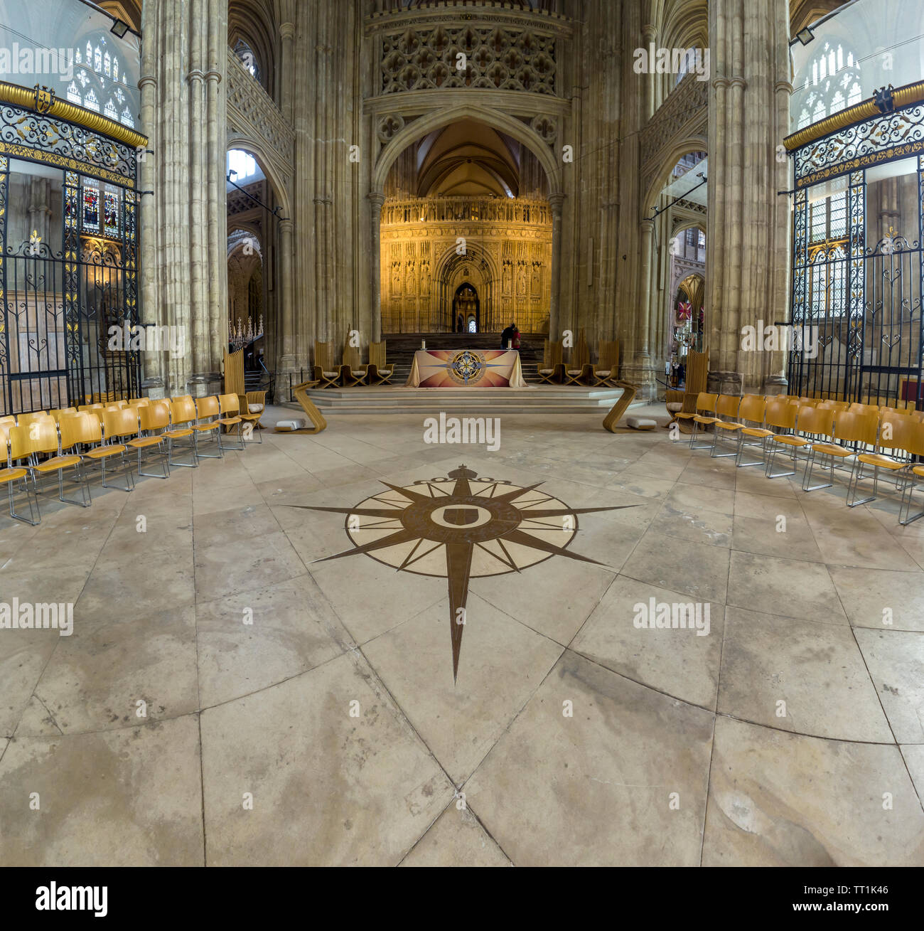 Rose des vents, La Rose des Vents est le symbole de la Communion anglicane, avec la Cathédrale de Canterbury que sa mère l'Église Banque D'Images