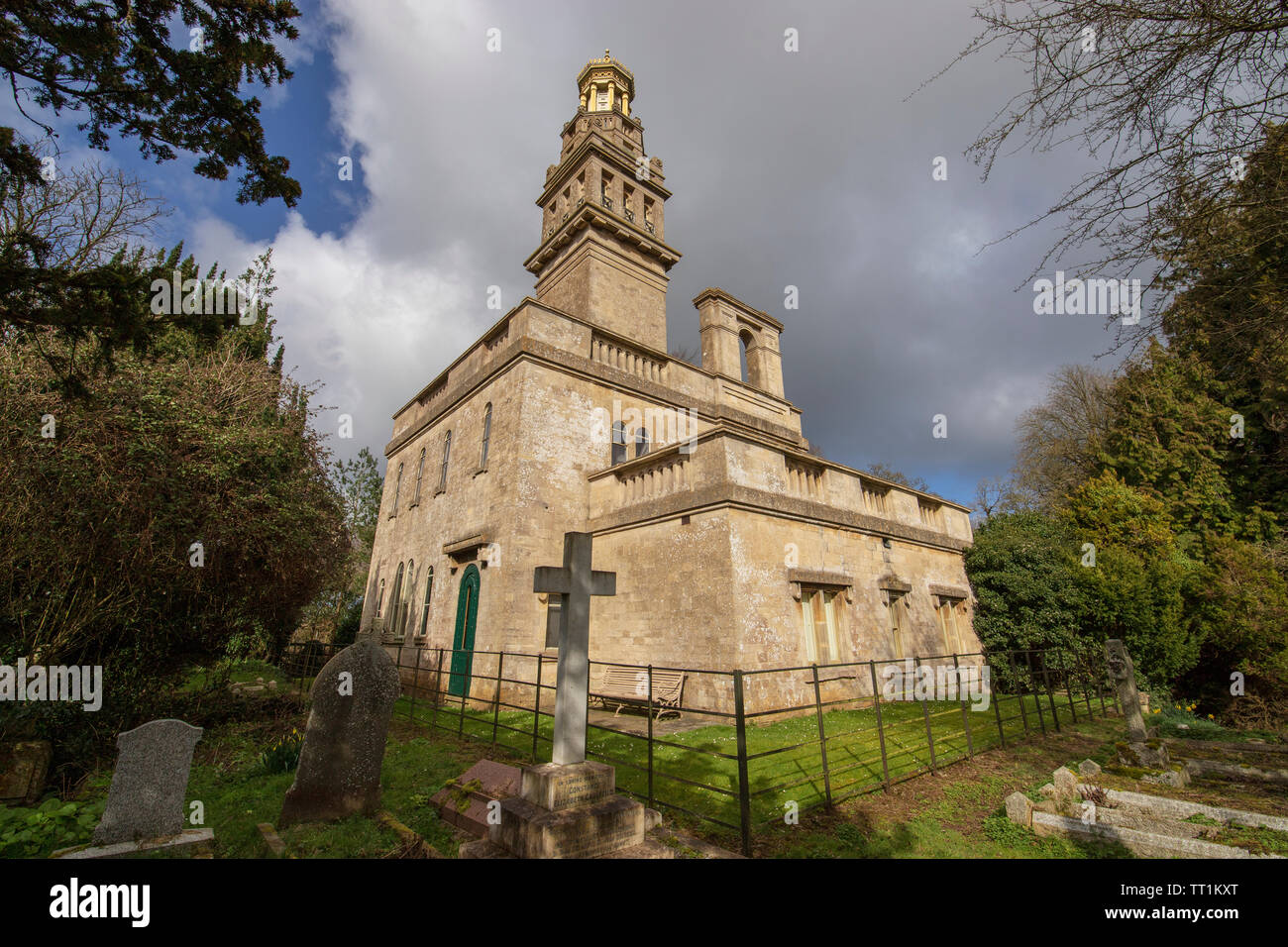 Beckford's Tower à Lansdown près de Bath, Somerset, un style néo-classique de la folie architecturale construite pour William Beckford. Banque D'Images