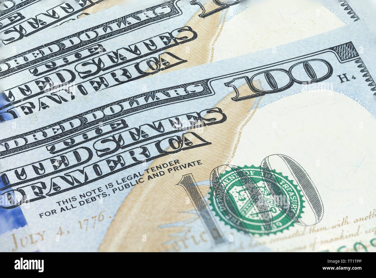 Dollar des États-Unis, près de macro Billets USD Banque D'Images