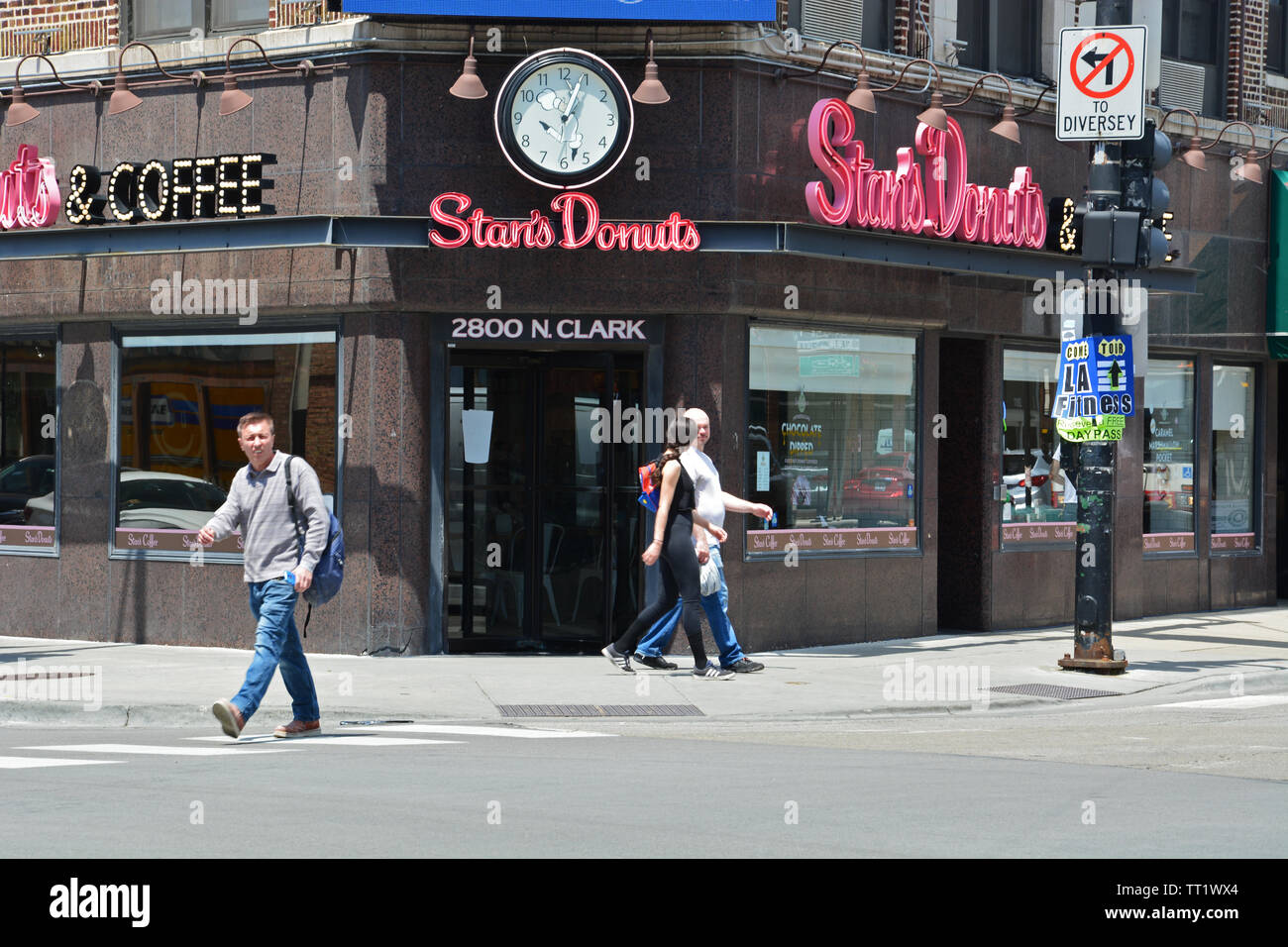 Stan's Donut shop dans le quartier de Lakeview de Chicago. Banque D'Images