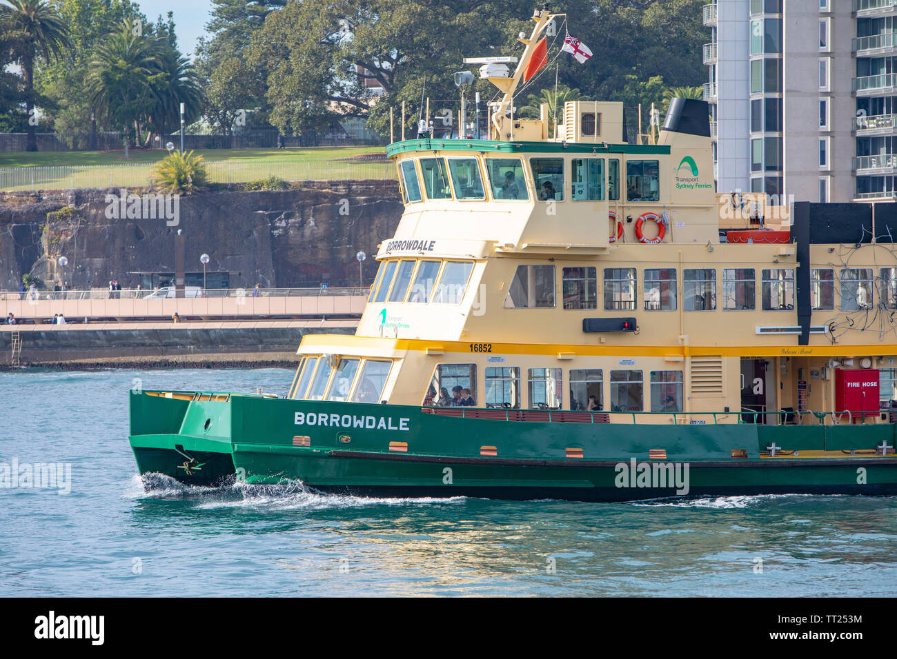 Ferry Sydney Borrowdale nommé sur le port de Sydney, Sydney, Australie Banque D'Images