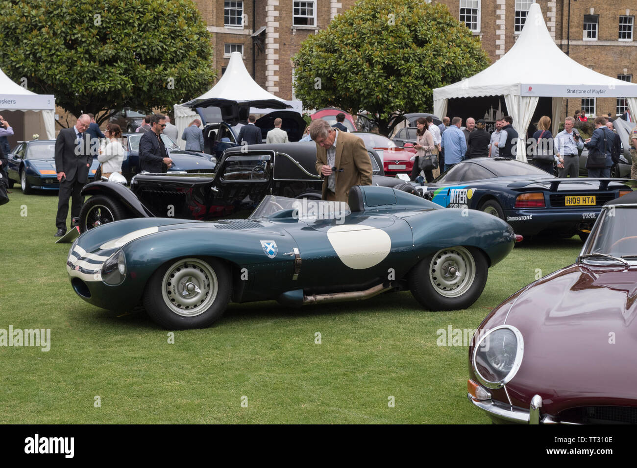 1956 Ecurie Ecosse D Type Jaguar au City of London Concours 2019 Banque D'Images