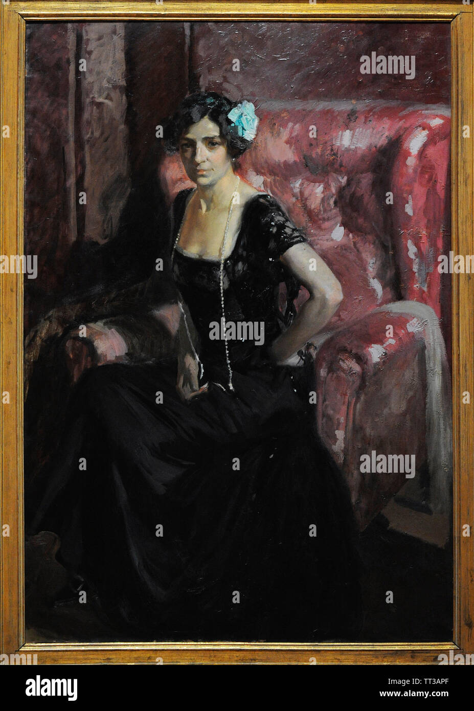 Joaquin Sorolla y Bastida (1863-1923). Peintre espagnol. Clotilde en tenue de soirée, 1910. Musée Sorolla. Madrid. L'Espagne. Banque D'Images