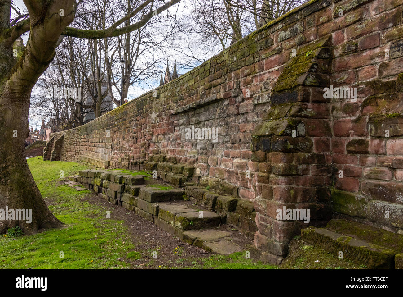 Une partie de mur de la ville, Chester, Royaume-Uni Banque D'Images