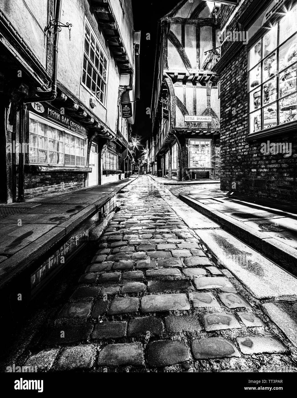 La pagaille dans la nuit aussi connu sous le nom de chemin de traverse, York Uk Banque D'Images