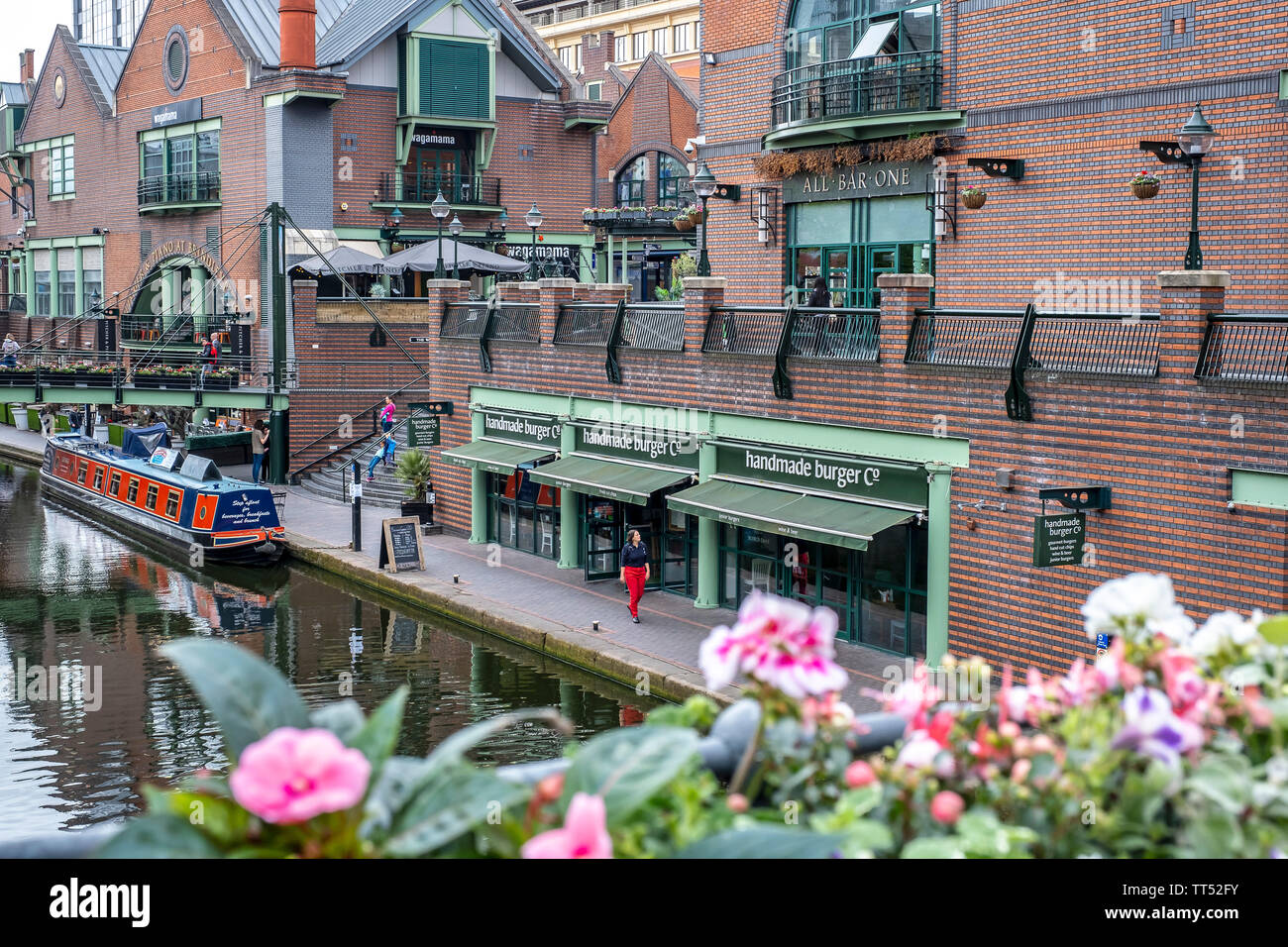 Canal, ancienne ligne de Birmingham, Birmingham, Angleterre Banque D'Images