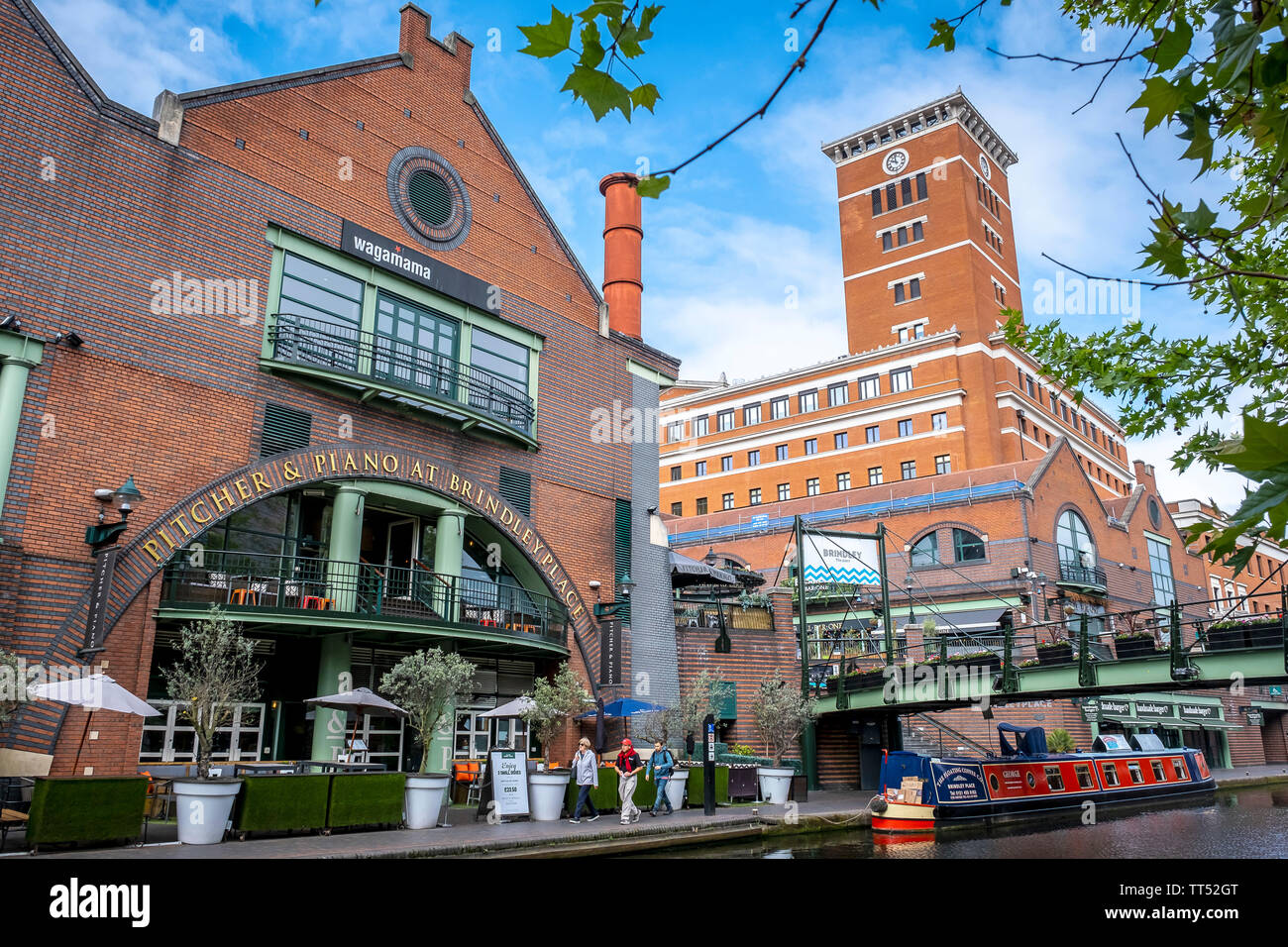 Canal, ancienne ligne de Birmingham, Birmingham, Angleterre Banque D'Images