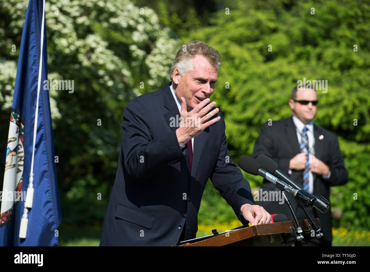 États-unis - 24 mai 2016 : Le gouverneur Terry McAuliffe a été à Blandy Ferme expérimentale à Boyce Virginia aujourd'hui. Le Gouverneur était là pour annoncer un Banque D'Images