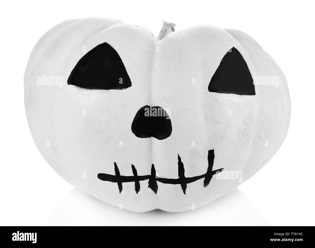 Citrouille Halloween blanc isolated on white Banque D'Images
