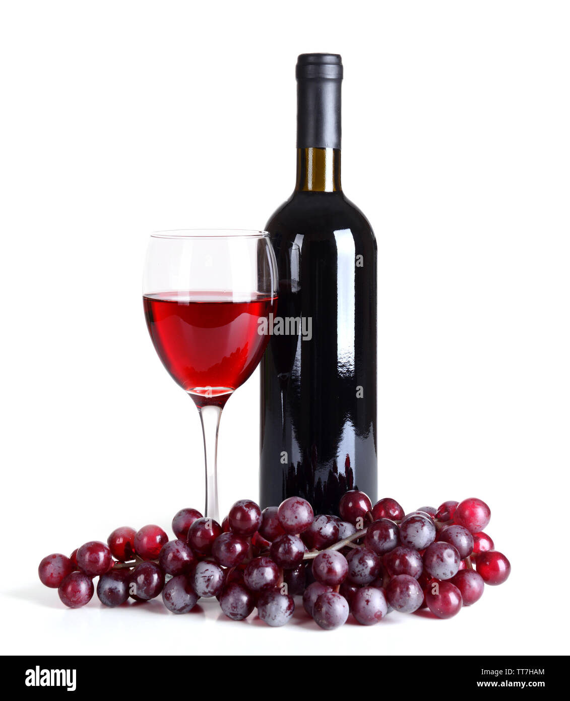 Vin rouge isolated on white Banque D'Images