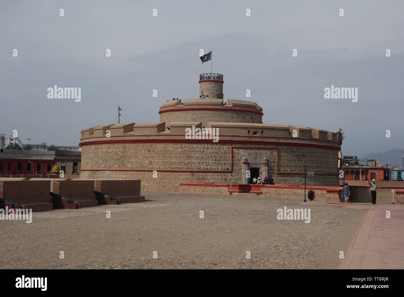 Real Felipe Fortress dans le port de Callao, Lima, Pérou Banque D'Images