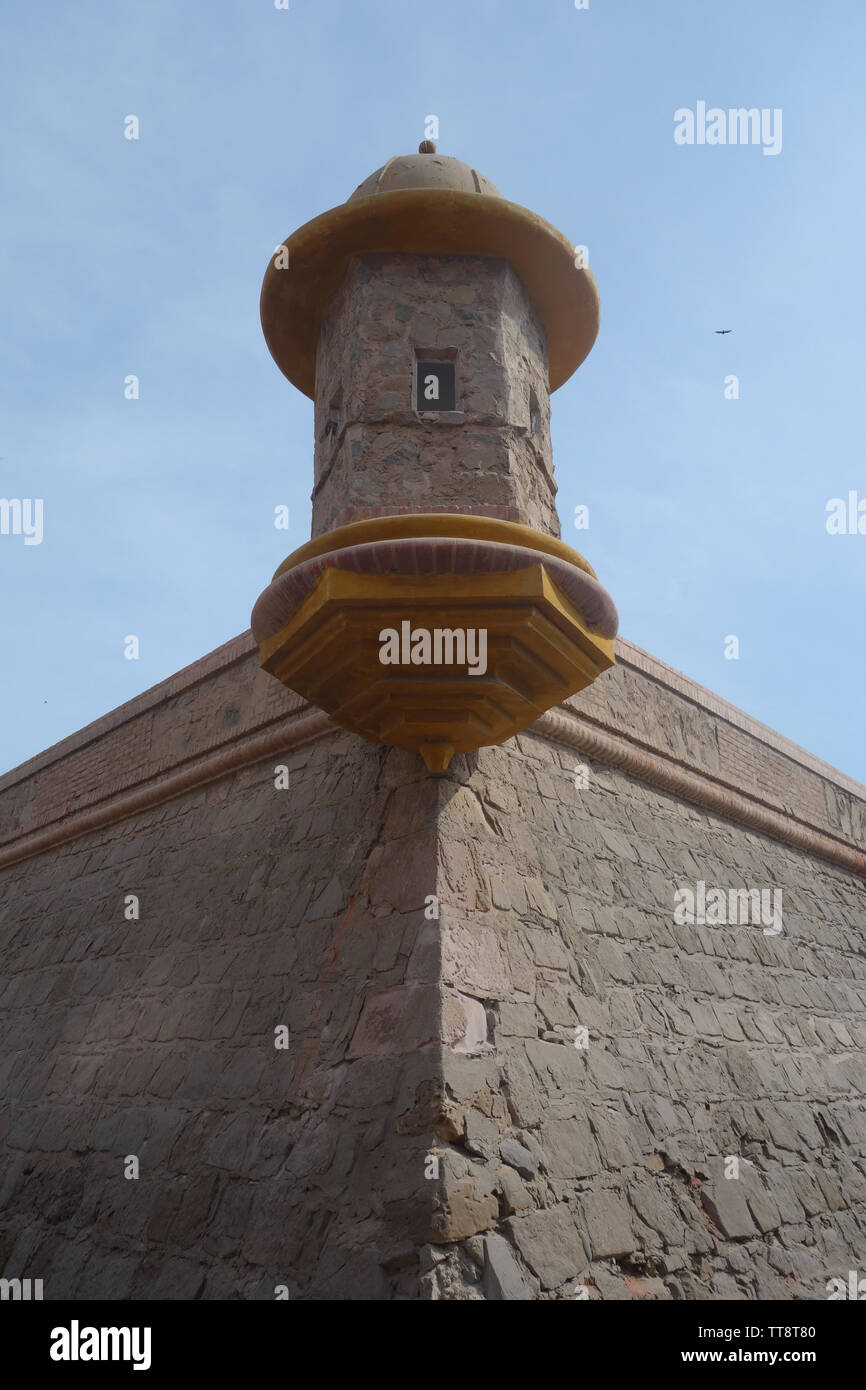 Real Felipe Fortress dans le port de Callao, Lima, Pérou Banque D'Images