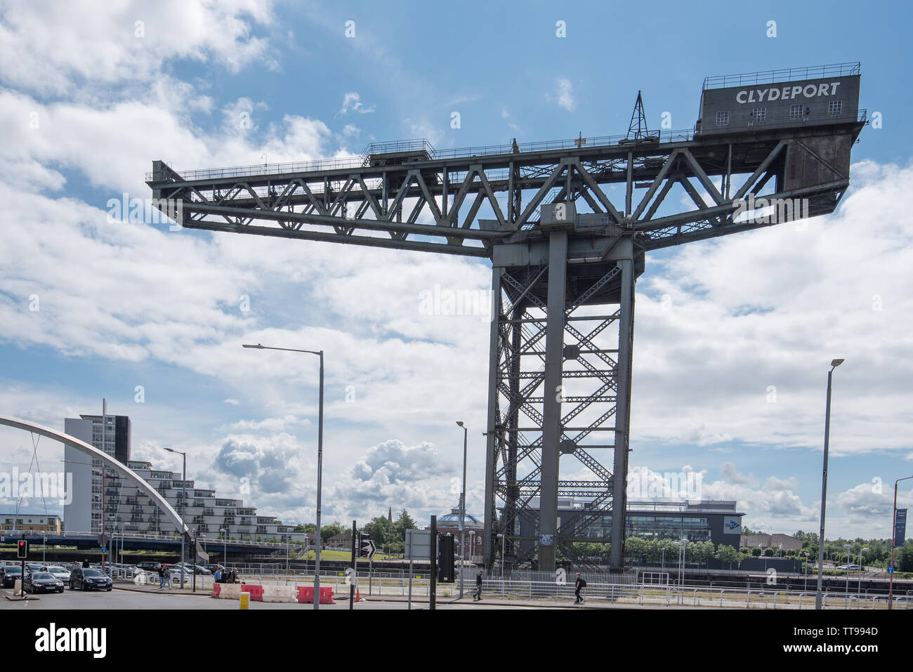 Dernier géant de la grue en porte-à-faux, d'être construit sur le Clyde Banque D'Images